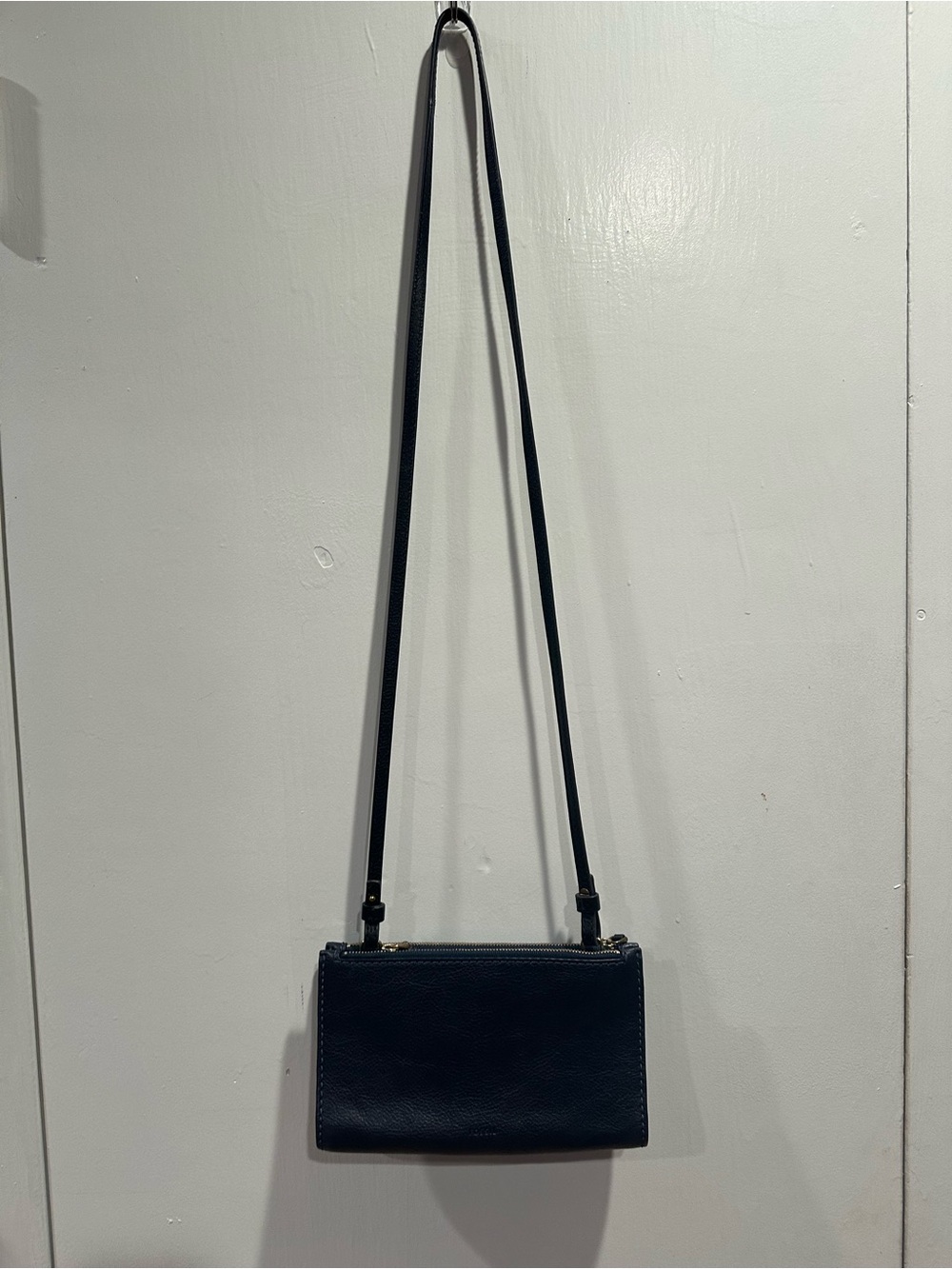 Fossil Black Leather Crossbody Wallet Bag - Picture 4 of 10